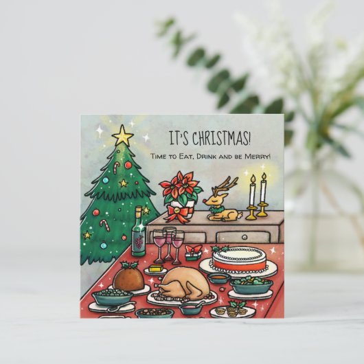 Kerstmis Kaart (Staand voorkant)