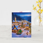 Kerstmis Kaart (Gele Bloem)