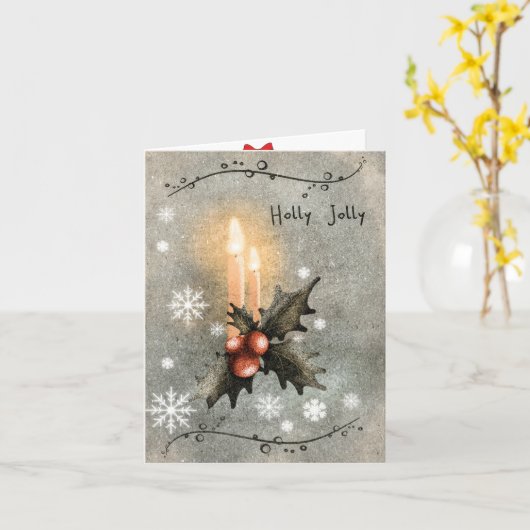 Kerstmis Kaart (Gele Bloem)