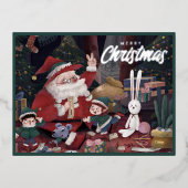 Kerstmis Kaart met Goud (Voorkant)