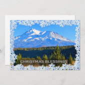 Kerstmis Kaart - Mount Shasta (Voorkant / Achterkant)