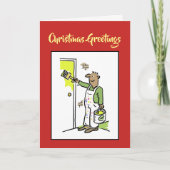 Kerstmis Kaart schilder en decorator (Voorkant)