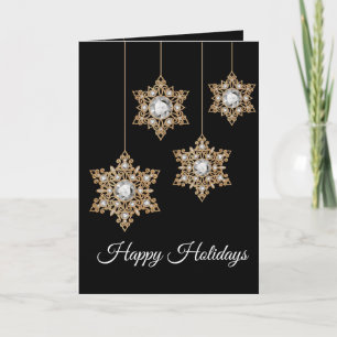 Kerstmis-Kaart-Snowflakes Holiday-Kaart Feestdagen Kaart