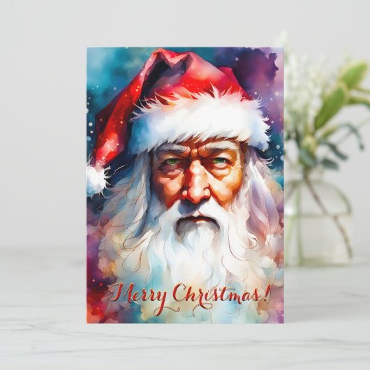 Kerstmis Kaart van Sinterklaas en u (Staand voorkant)