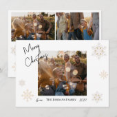 Kerstmis Kaart voor de feestdag met foto's (Voorkant / Achterkant)