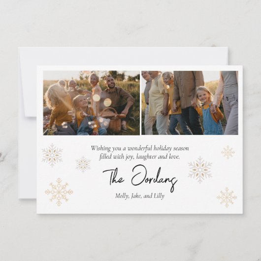 Kerstmis Kaart voor de feestdag met foto's (Achterkant)