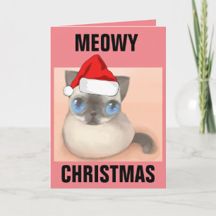 KERSTMIS KAARTEN MET POES GELUKSWENSEN