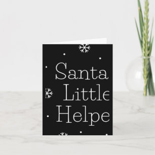 Kerstmis Kabouter Kleine Helper T-shirt Kaart