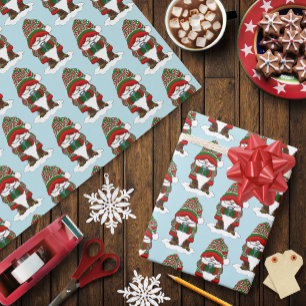 Kerstmis Kabouter Rood Groen Winter Schattig Cadeaupapier