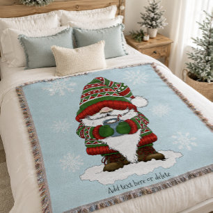 Kerstmis Kabouter Rood Groen Winter Schattig Deken