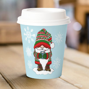 Kerstmis Kabouter Rood Groen Winter Schattig Papieren Bekers