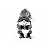 Kerstmis Kabouter Rood Groen Winter Schattig Rubberstempel (Afrduk)