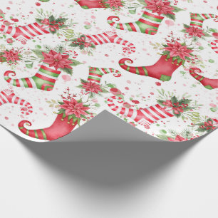 Kerstmis Kabouter sokken normale schaal Cadeaupapier