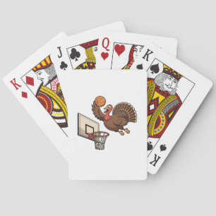 Kerstmis Kalkoen Dunker Basketbal Grappig Pokerkaarten