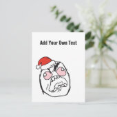 Kerstmis kan ik rozeEye aangepaste tekst lezen EDI Feestdagenkaart (Staand voorkant)