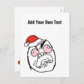 Kerstmis kan ik rozeEye aangepaste tekst lezen EDI Feestdagenkaart (Voorkant / Achterkant)