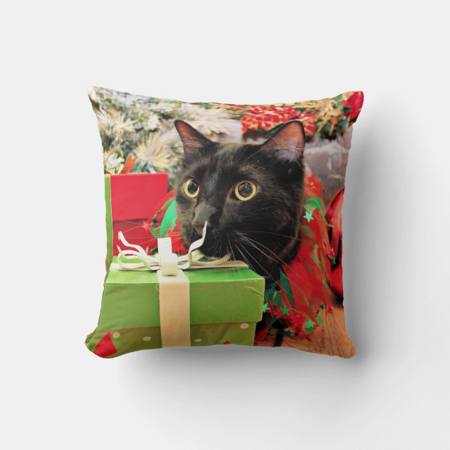Kerstmis - Kat - Bentley Kussen (Voorkant)
