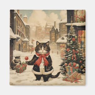 Kerstmis Kat, Sneeuwdag Magneet