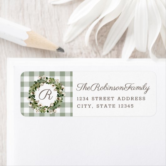 Kerstmis Katoen Wreate Holiday Adres: Etiket (Insitu)