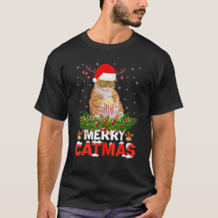 Kerstmis Katten Kerst Pyjama X Mas Verschrikkelijk T-shirt