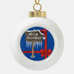 Kerstmis Keramiek Bal Ornament, Prettig Kerstfeest Keramische Bal Ornament