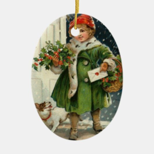 Kerstmis Keramisch Ornament (Voorkant)