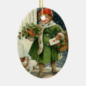 Kerstmis Keramisch Ornament (Achterkant)