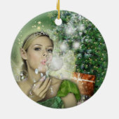 Kerstmis Keramisch Ornament (Achterkant)