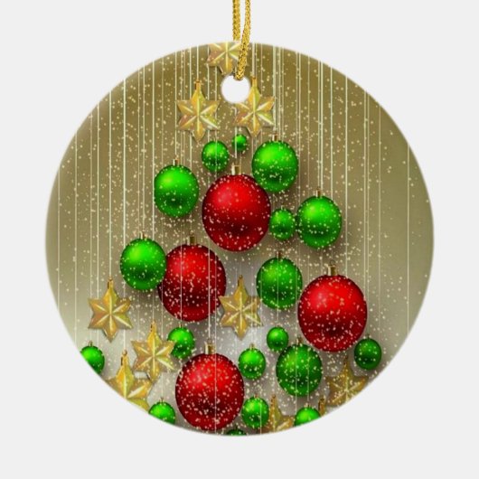 Kerstmis Keramisch Ornament (Voorkant)