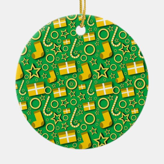 Kerstmis Keramisch Ornament (Voorkant)