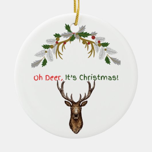 Kerstmis Keramisch Ornament (Voorkant)