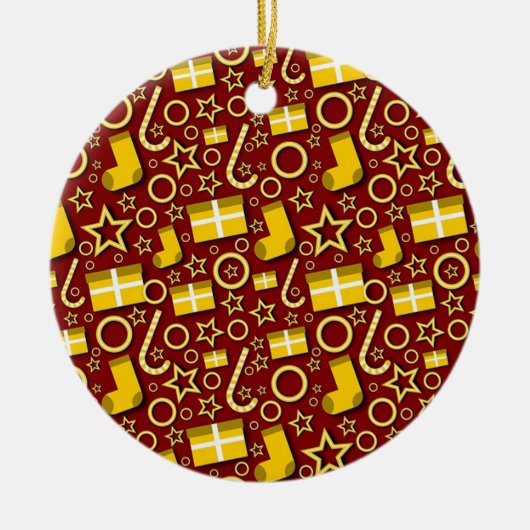 Kerstmis Keramisch Ornament (Voorkant)