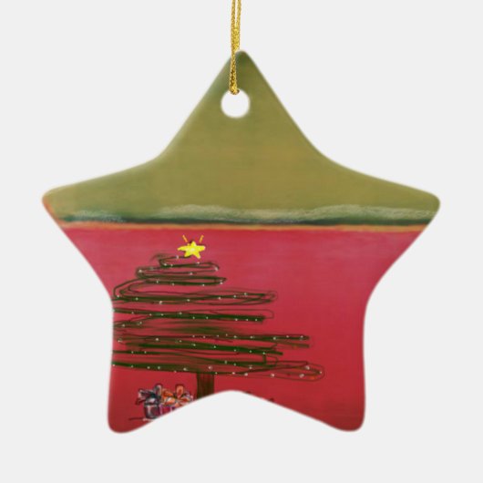 Kerstmis Keramisch Ornament (Voorkant)