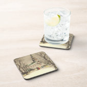 Kerstmis, kerk in winterslaap bier onderzetter (Rechterzijde)