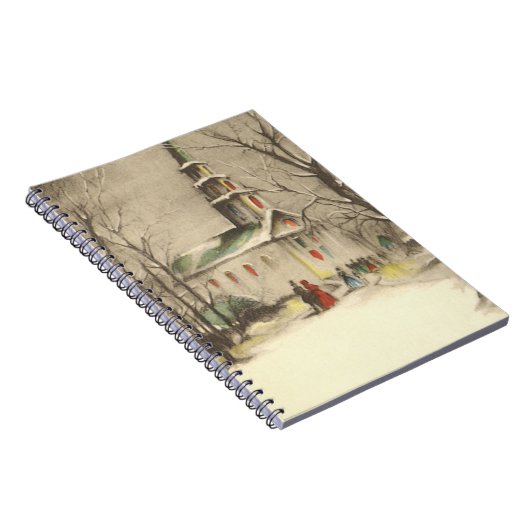 Kerstmis, kerk in winterslaap notitieboek (Rechterzijde)