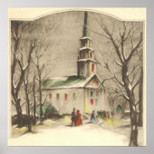 Kerstmis, kerk in winterslaap poster (Voorkant)