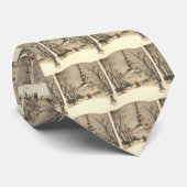 Kerstmis, kerk in winterslaap stropdas (Opgerold)