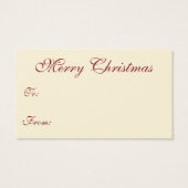 Kerstmis, kerk in winterslaap visitekaartjes (Achterkant)