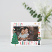 Kerstmis Kerst Familie Foto Kerstkaart (Staand voorkant)