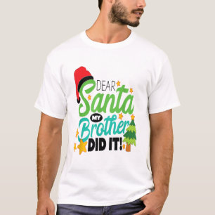 Kerstmis Kerst Pyjama Beste Sint Mijn Broer Heeft T-shirt