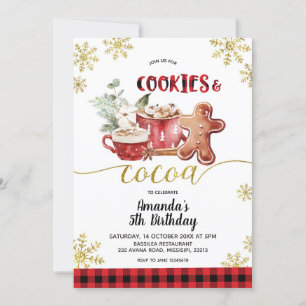 Kerstmis Kerst Winter Verjaardag Koekjes en Cacao Kaart
