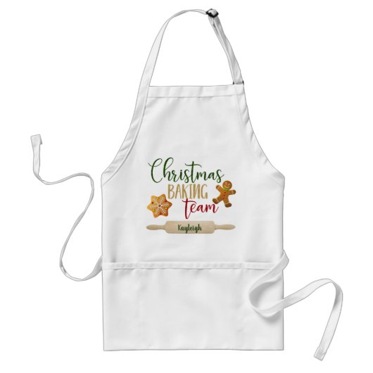 Kerstmis - "kerstbakteam" - Personaliseren Standaard Schort (Voorkant)