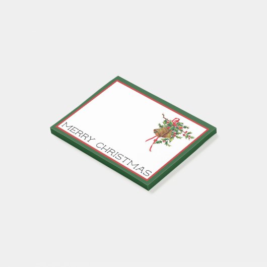 Kerstmis Kerstbellen en Hulst Post-It Notities Post-it® Notes (Schuin)
