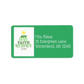 Kerstmis: kerstboom etiket