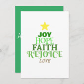 Kerstmis: kerstboom feestdagenkaart (Voorkant / Achterkant)