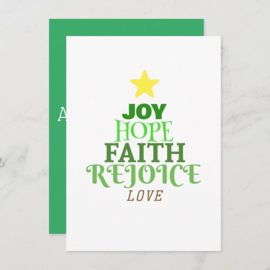 Kerstmis: kerstboom feestdagenkaart (Voorkant / Achterkant)