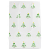 Kerstmis: kerstboom medium cadeauzakje (Achterkant)