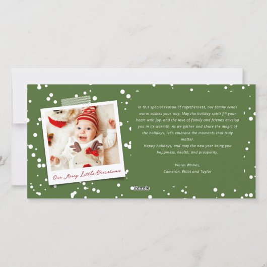 Kerstmis Kerstboom met een vrolijke gloed modern 3 Feestdagenkaart (Achterkant)