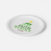 Kerstmis: kerstboom papieren bordje (Gekanteld)