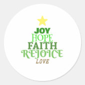 Kerstmis: kerstboom ronde sticker (Voorkant)